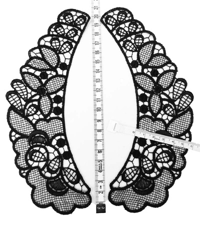 Kołnierzyk damski gipiura czarny