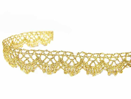 Koronka 1,7cm metaliczna złota