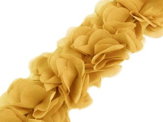 Taśma 6cm ozdobna KWIAT 3D złota