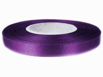 Wstążka 10mm atłas fiolet ciemny