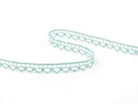 Koronka 1cm bawełniana jasny turkus