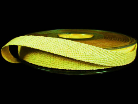 Taśma 10mm bawełniana jasnożółta