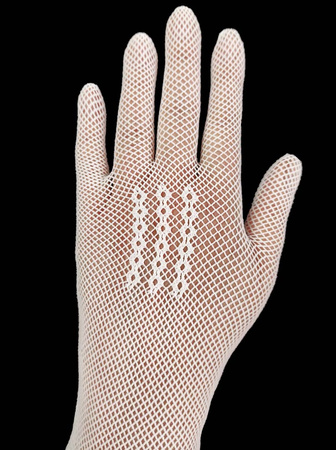 Rękawiczka kabaretka dziecięca biała