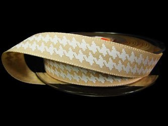 Wstążka 15mm tafta PEPITO krem