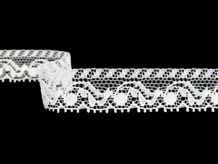 Koronka 1,3cm stabilna biała