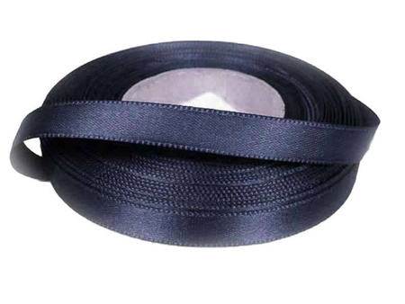 Wstążka 10mm atłas granat