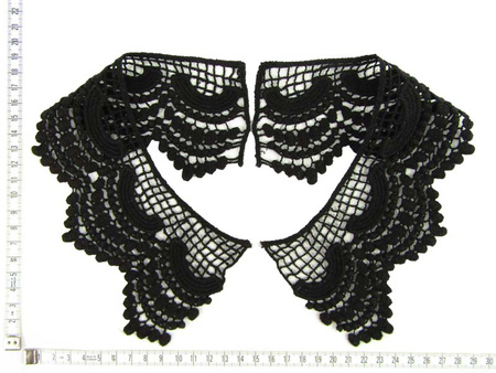 Kołnierzyk damski gipiura czarny