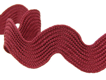 Taśma 28mm zygzak bordo