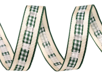 Wstążka 12mm ryps PEPITO ciemnozielona