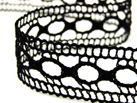 Wstawka 2,5cm bawełniana czarna