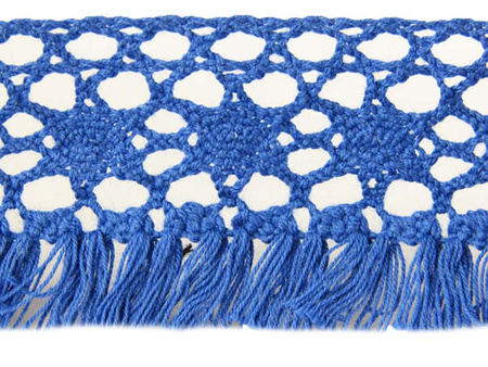 Taśma 3,5cm FRĘDZEL bawełna niebieska