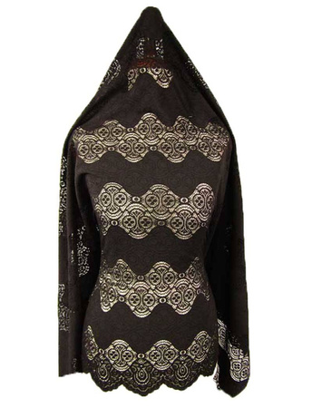 Koronka 140cm poliesterowa czarna