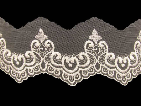 Koronka 8cm tiulowa ivory