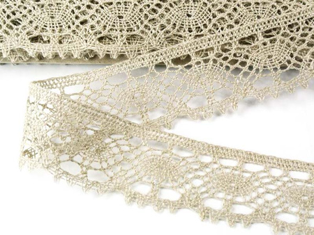 Koronka 3,5cm len natural