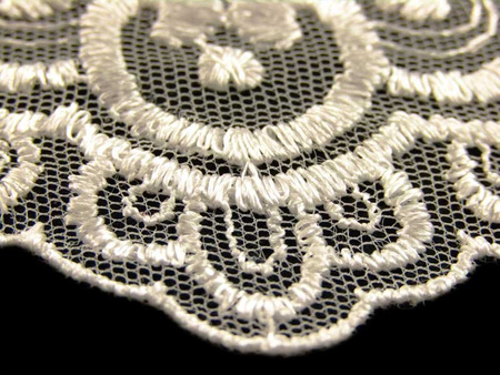 Koronka 8cm tiulowa ivory