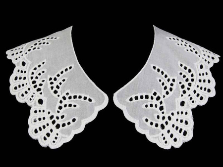 Kołnierzyk damski haft bawełna ivory