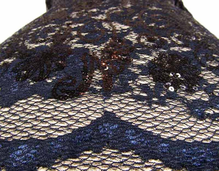 Koronka elastyczna cekin granat