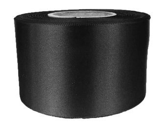Wstążka 60mm atłas czarna
