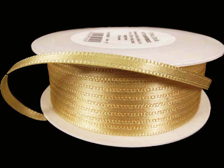 Wstążka 3mm atłas beż