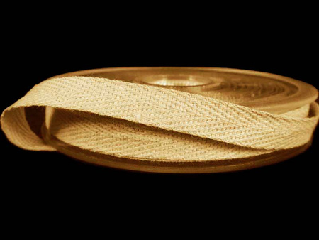 Taśma 10mm bawełniana jodełka naturalna