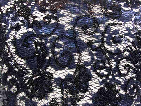 Koronka elastyczna cekin granat