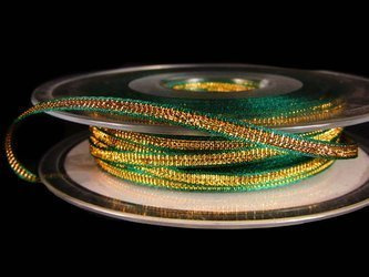 Wstążka 3mm lurex zielona