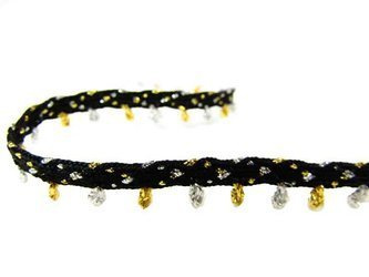 Taśma 0,5cm ozdobna czarna