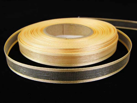 Wstążka 10mm organtyna LAMÓWKA krem