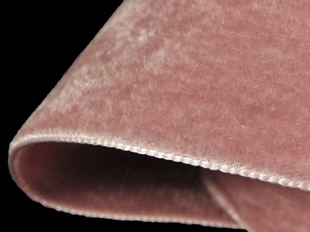 Aksamitka 50mm dwustronna antyczny róż