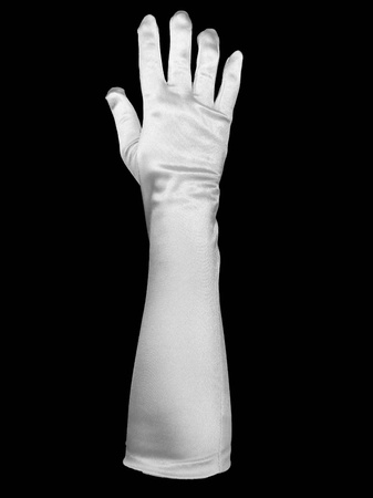 Rękawiczka satyna 35cm biała