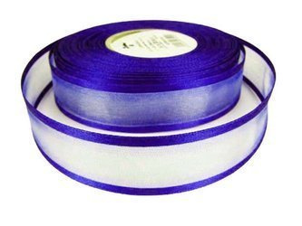 Wstążka 25mm organtyna LAMÓWKA chabrowa