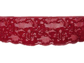 Koronka 7cm elastyczna bordo