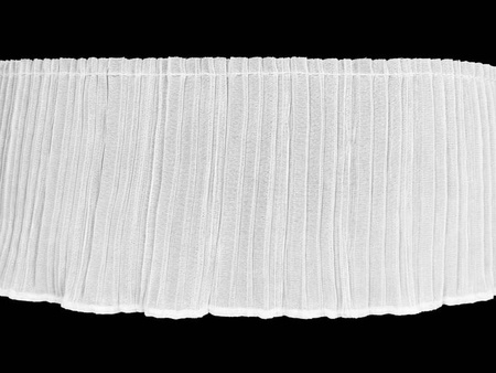 Taśma 11cm falbana PLISA biała