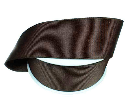 Taśma 38mm ryps poliestrowa brąz