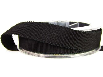 Taśma 15mm ryps bawełniana czarna