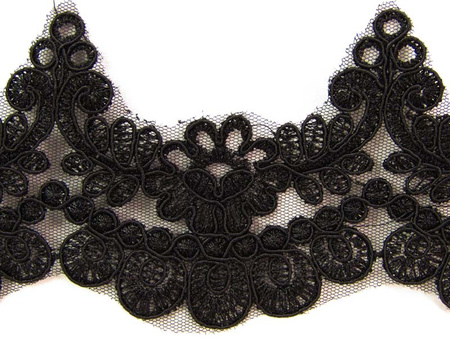 Koronka 8,5cm tiulowa czarna