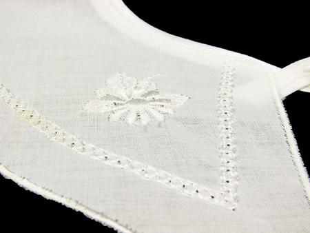 Kołnierzyk damski haft bawełna biały