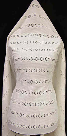 Koronka 140cm bawełniana haft angielski ivory