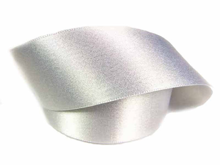 Wstążka 40mm atłas REXOR srebrna