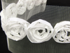 Taśma 3cm tiulowa RÓŻA biała