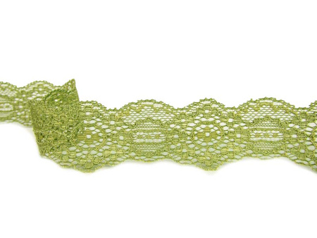 Koronka 3cm elastyczna khaki