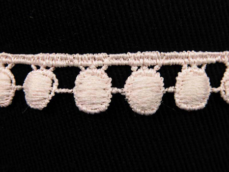 Taśma 1cm BĄBELEK poliester pudrowy róż