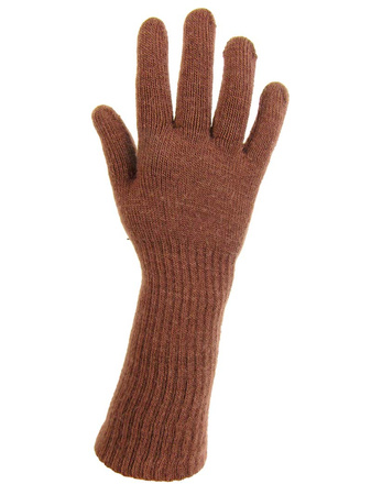 Rękawiczka młodzieżowa 3/4 dziana brąz