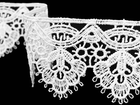 Koronka 3cm gipiurowa biała