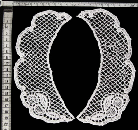 Kołnierzyk damski gipiura biały