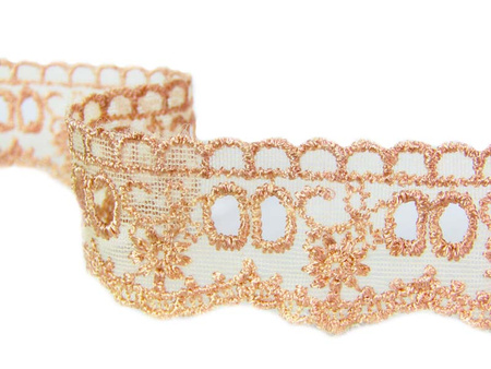 Koronka 2,8cm tiulowa morela