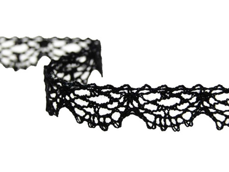 Koronka 1cm bawełniana czarna