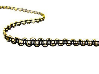 Taśma 0,6cm galonowa czarno-złota