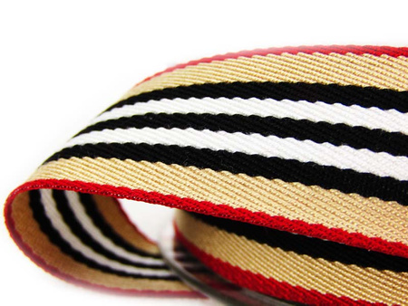 Taśma 25mm tkana lampas beż