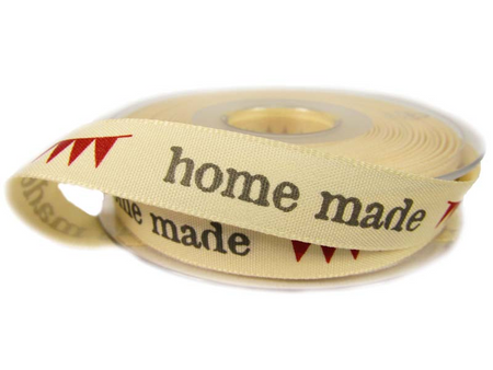 Wstążka 15mm tafta HOME MADE natural